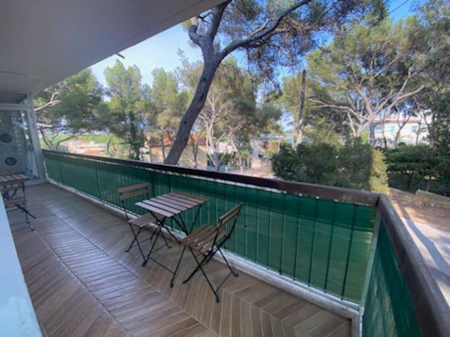 T2 Avec Clim Et Terrasse Vue Mer, Les Sablettes La Seyne-sur-Mer Buitenkant foto